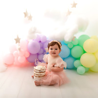 Lyla's cakesmash photoshoot at Pixels and Poses Photography Studio Ilkeston Derbyshire